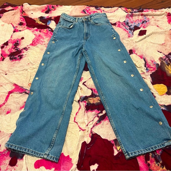Zara Denim - zara wide leg jeans